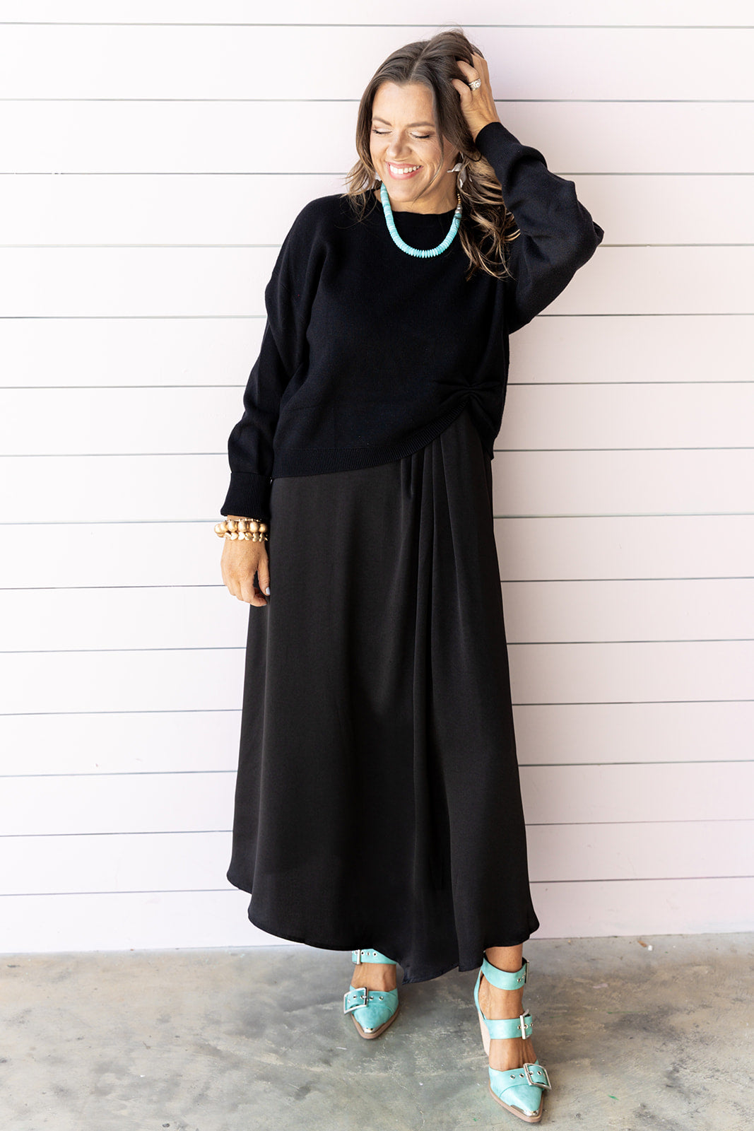 A Cinch Sweater - Black