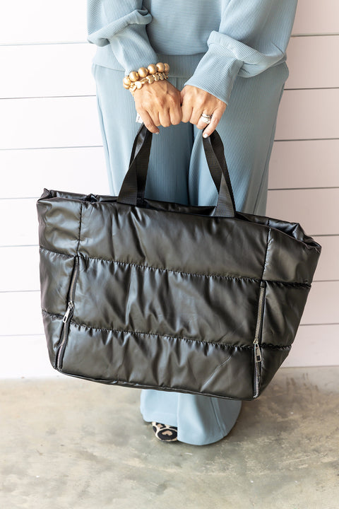 Let's Fly tote- Black