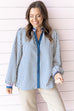 Uptown Stripes Top -Denim