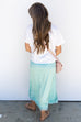 Popping In Lace Skirt - Teal Ocean