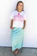 Popping In Lace Skirt - Teal Ocean