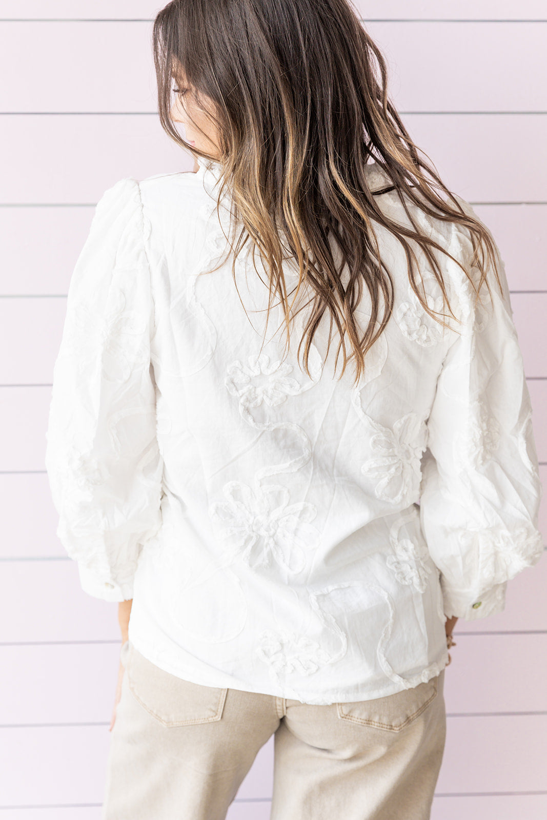 Poppy Petals Blouse - White