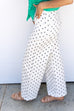 Pretty In Polka Dot Pants -White