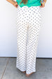 Pretty In Polka Dot Pants -White