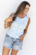 Floral Babe Vest - Blue