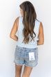 Floral Babe Vest - Blue