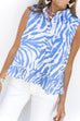 Wild for Summer Top - Blue Zebra