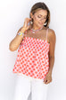 Pink Dot Top- Pink/Coral