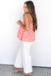 Pink Dot Top- Pink/Coral