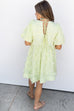 Pomp & Frill Mini Dress - Green
