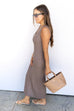 Boat Day Midi Dress - Dark Mocha