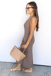 Boat Day Midi Dress - Dark Mocha