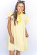 Lemon Drop Gingham Dress - Yellow