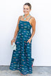 Gulf Coast Midi Dress - DK Teal Multi