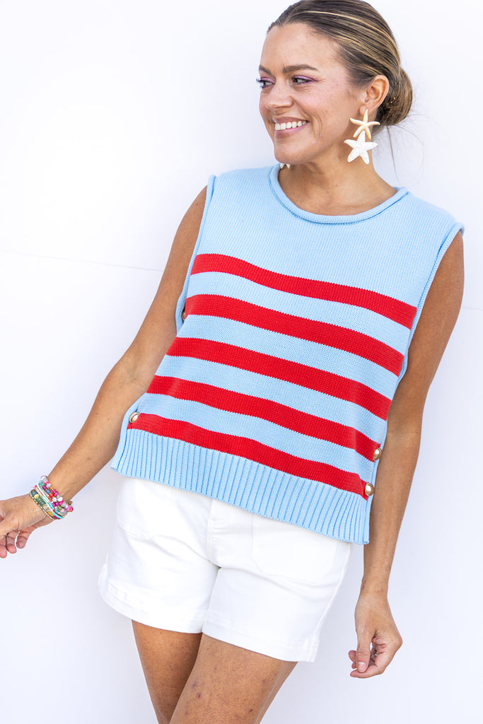 Rebel Yell Top - Blue