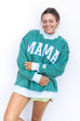 MAMA two tone Mock Neck Sweatshirt