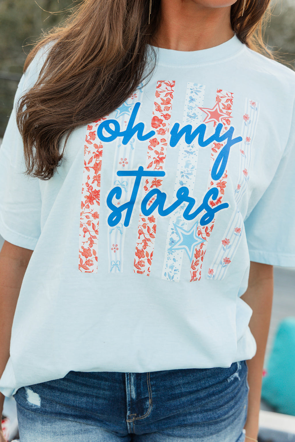 Oh My Stars Tee - Chambray