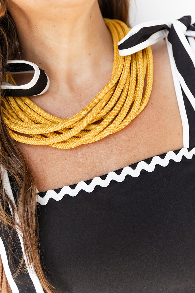 "Original" Slub 8-Strand Necklace (golden rod) NK261