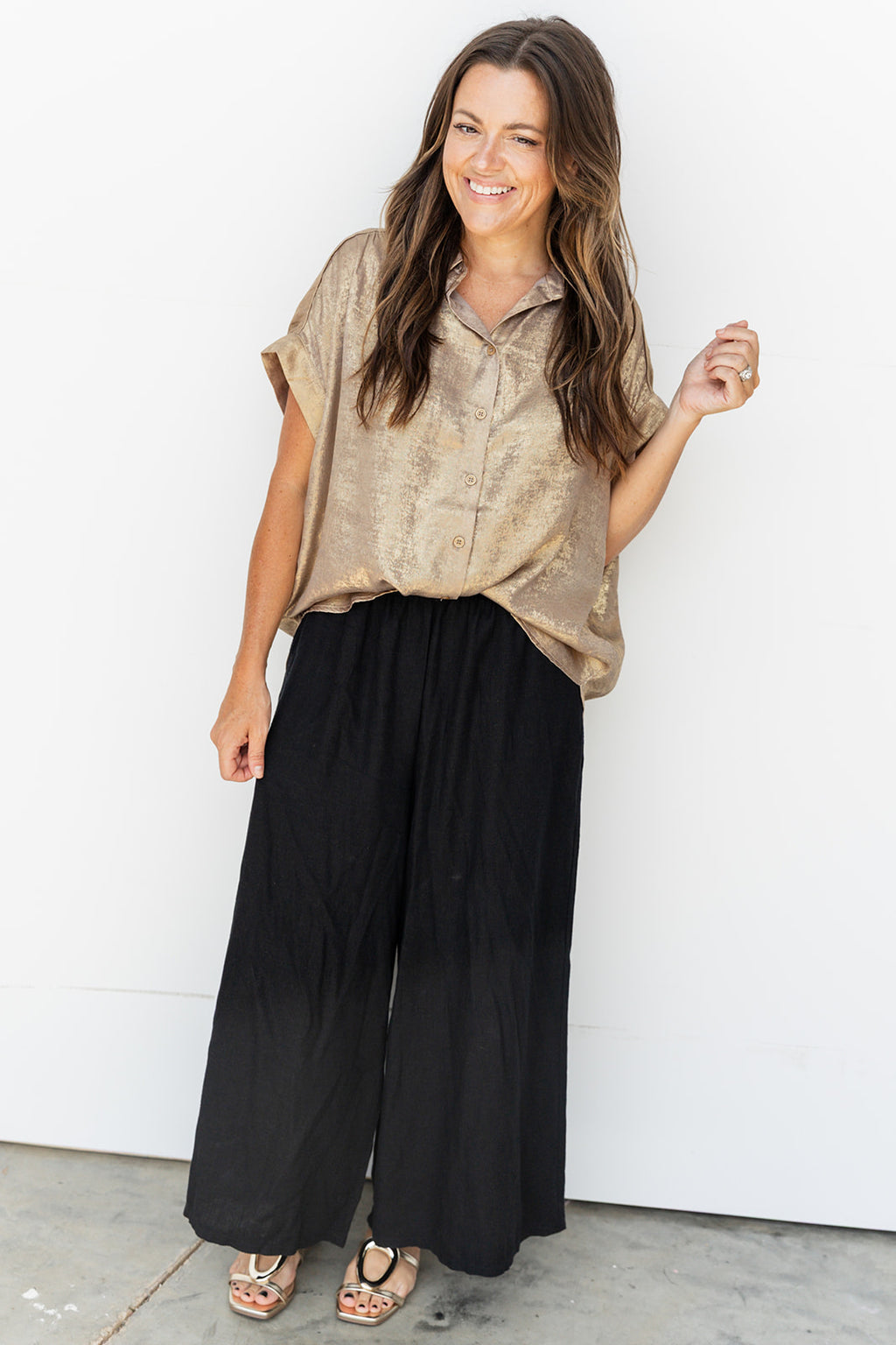 Office Hours Blouse - Gold