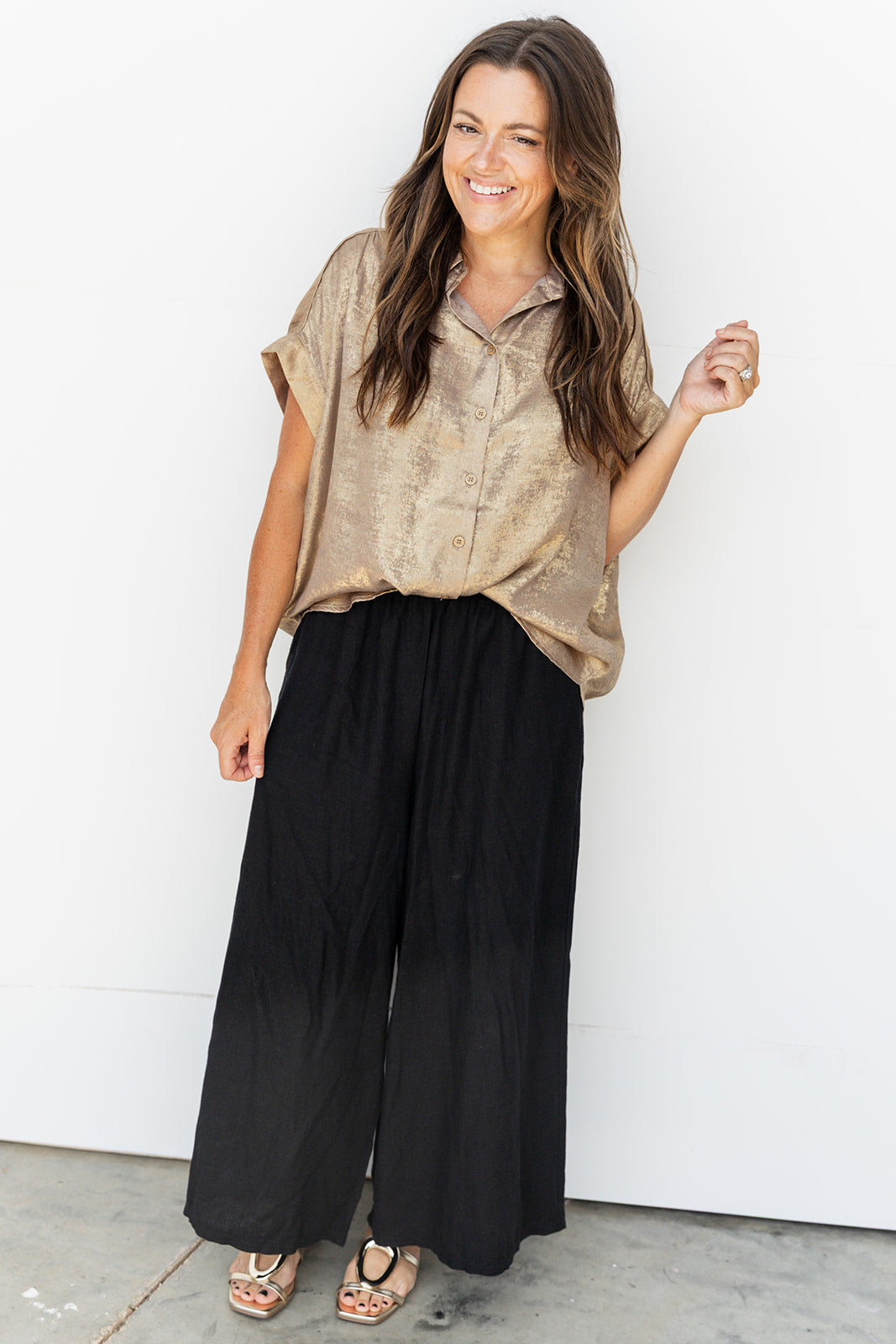 Office Hours Blouse - Gold