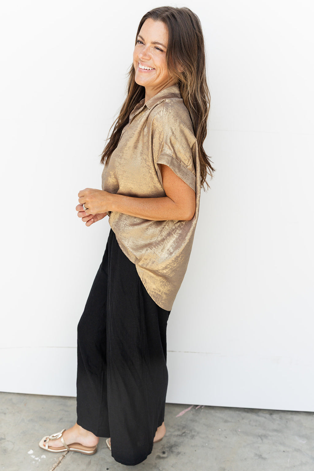 Office Hours Blouse - Gold