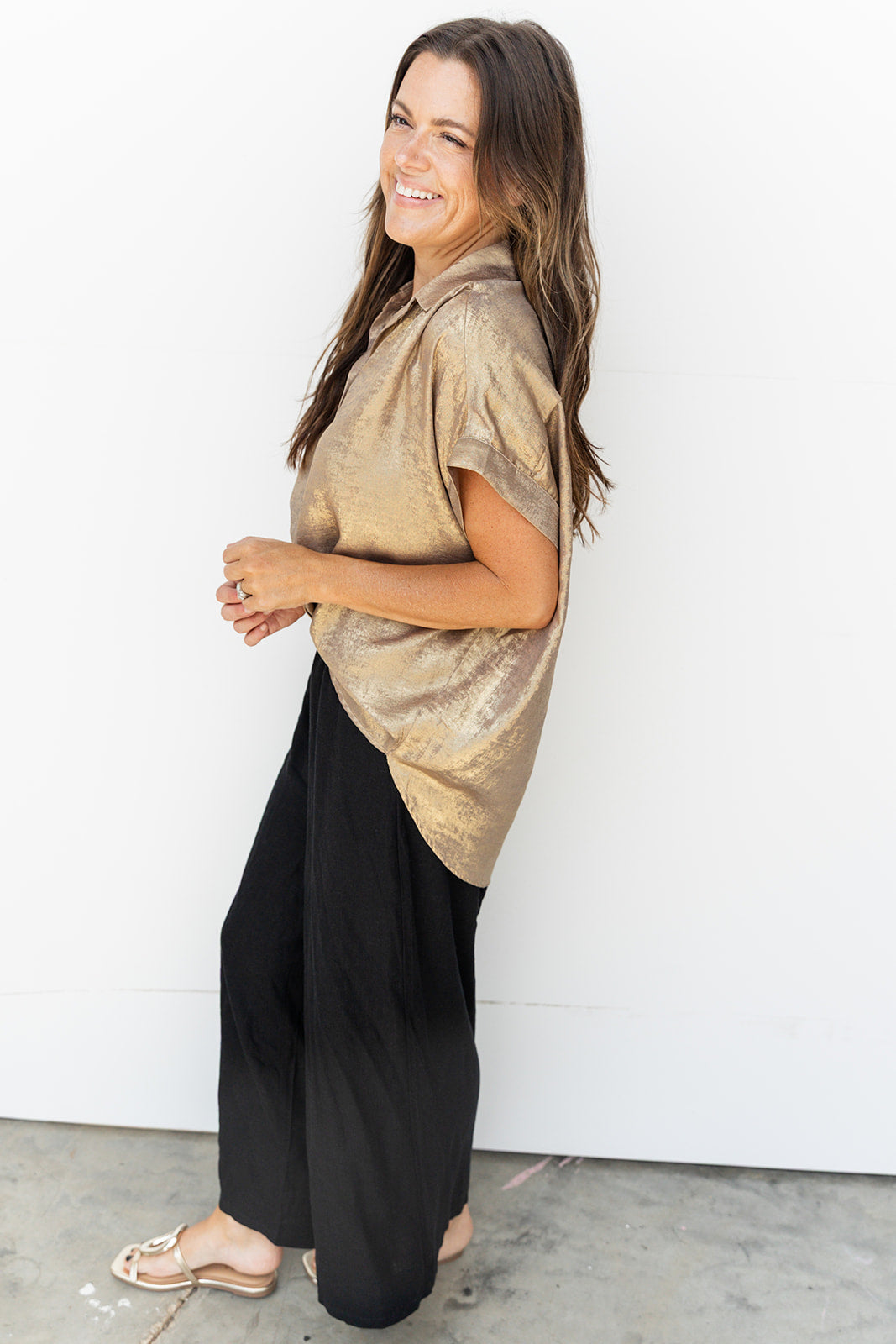 Office Hours Blouse - Gold