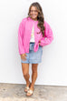 Too Fast Cardigan - Pink