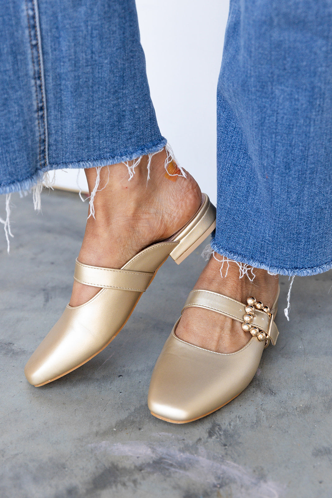 Mary Jane Mule - Gold