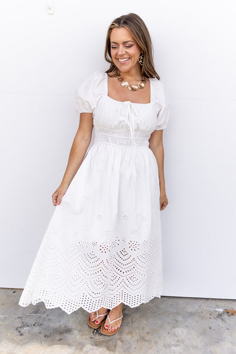 Change Of Heart Midi Dress - Off White