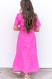 Table For Two Midi Dress -  Pink