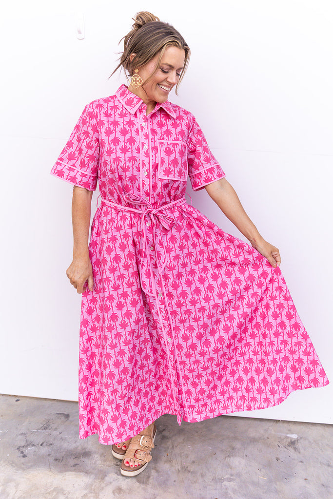 Glory Days Midi Dress - Pink