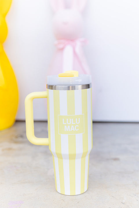 Lulu Mac Tumbler Stripe-Yellow