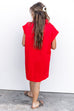 Daily Errands Quilted Dress - Red