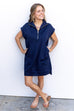Daily Errands Quilted Dress -Navy