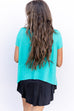 Shark Bite Top - Turquoise