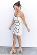 Sportscar Dress - Cream/Black