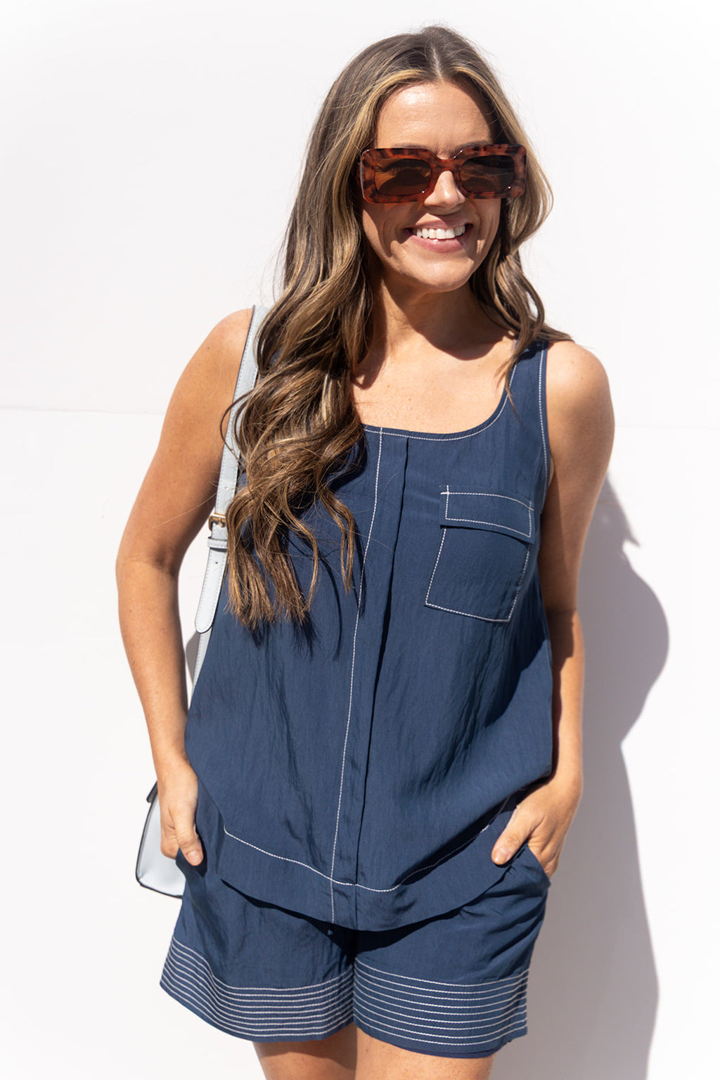 Bless The Broken Road Blouse - Navy