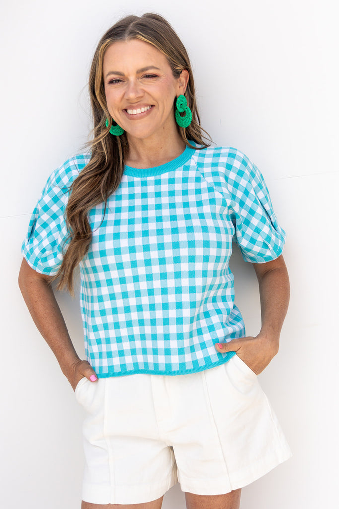 I Can't Help Myself Blouse - Aqua