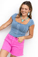 Hold My Hand Shorts - Brilliant Rose