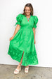 Mountain With A View Midi Dress  - Green