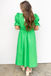 Mountain With A View Midi Dress  - Green