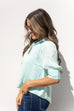 Everything In Between Blouse - Fair Aqua