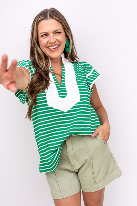 Cowboys Cry Too Blouse - Green