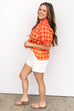 First Rodeo Blouse  - Tangerine