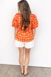 First Rodeo Blouse  - Tangerine