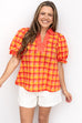 First Rodeo Blouse  - Tangerine