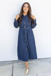Blue Skies Belted Dress