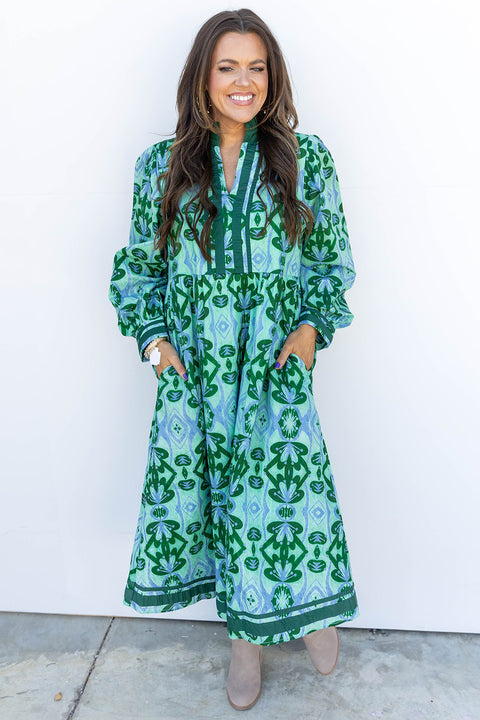 Marlow Midi Dress- Green