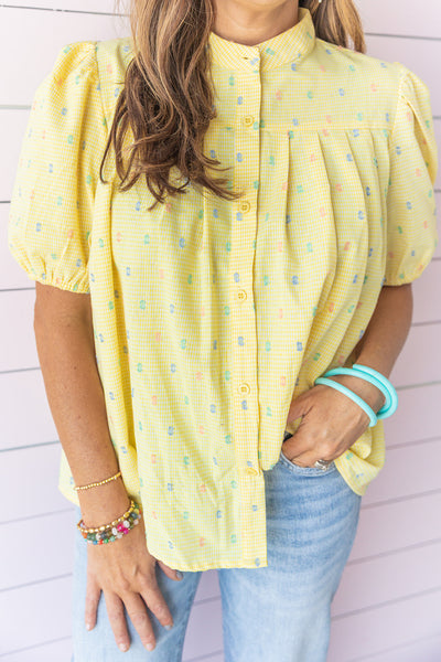 Teeny Tiny Polka Dots Blouse