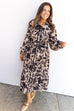 Shadow Bloom Midi Dress
